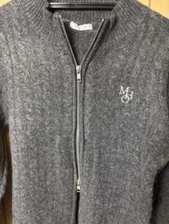 グレー ジップアップセーターhoneys