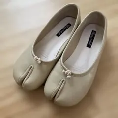 足袋シューズ バレエシューズ 37 23.5 ベージュ