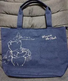 Winnie the Pooh トートバッグ ネイビー