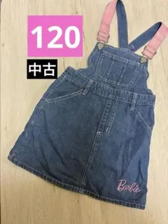 【中古】Barbie デニム ジャンバースカート
