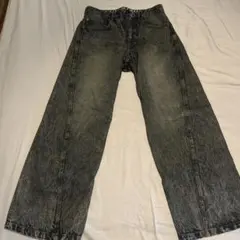 VINTAGE WASHED CURVED DENIM ブルー系 / M