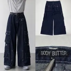 90s Body Butter デニム レイバーパンツ ワイドレッグ ギミックのサムネイル