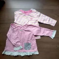 ベビー　トップス　長袖　80サイズ　女の子　 2点セット