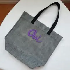 ラドロー LUDLOW メッシュトートバッグ グレー Oui 刺繍ロゴ