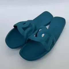 HERMES エルメス サンダルアロハシェーヌ ダンクルラバーブルー 37