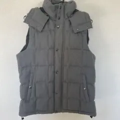 ナノユニバース ダウンベスト グレー　M フード付き