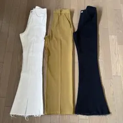 GRL フレアパンツセット S XSホワイト イエロー ブラック