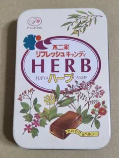 쇼와 레트로 不二家 リフレッシュキャンディ ハーブ 空き缶 FUJIYA
