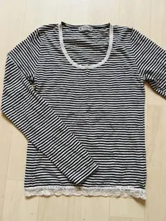 ボーダー ストライプ 長袖Tシャツ L