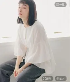 niko and ... 　ニコアンド COMFORT リネンワイドブラウスのサムネイル