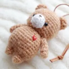 プ*ム様 ⭐︎いなりのあみぐるみ⭐︎ モヘアくまさん　茶