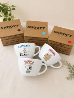 【新品】SNOOPY スープカップ 陶器製 300ml ３つセットのサムネイル