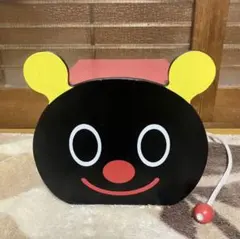 子供用収納カート 木箱 車輪付き てんとう虫 赤