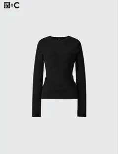 新品未使用　UNIQLO C 3D メリノブレンドリブセーター　ブラック