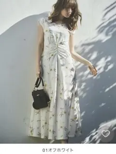 【新品未使用品】Noela two milesフラワーワンピ オフホワイト