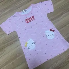 ハローキティ ポケット付きワンピース Tシャツワンピ 半袖 Tシャツワンピースのサムネイル