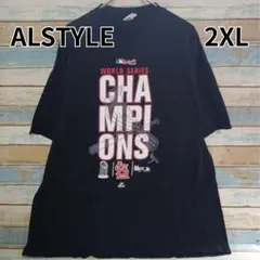 アルスタイル 黒 Ｔシャツ 2XL 半袖 MLB ワールドシリーズ【イ416】