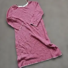 ザラニット　レッドワンピース　幾何学模様