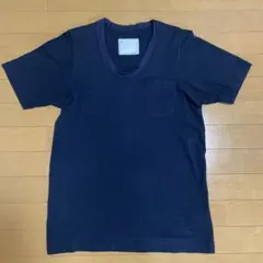 【良品】sacai コットン Tシャツ 2 ネイビー 半袖 カットソー モードのサムネイル