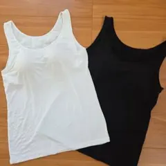 【ほぼ新品】ホワイト　ブラック　ブラトップ 2枚セット　3Lサイズ