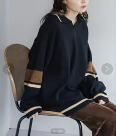 Kastane スキッパーラインニット