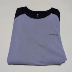 mont-bell 　ラグランTシャツ ラベンダー/ネイビー レディースXL