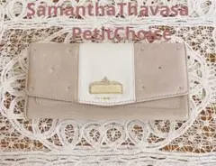♪SamanthaThavasaPetitChoice ピンク×生成り　長財布