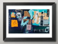 16204■A3アートポスター『バスキア』絵画 イラスト マット