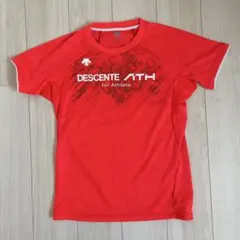 にんにくん様専用　DESCENTE ATH デサント　半袖Tシャツ　オレンジ　Lのサムネイル