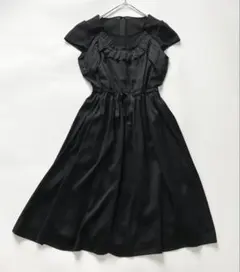 （c6）トゥービーシック　フレアワンピース　黒　プリーツ　40サイズ