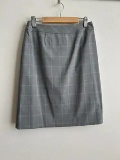 グレー チェック柄 タイトスカート　9号