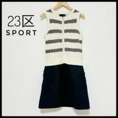 美品23区SPORT ゴルフ ノースリーブニット レディース　ワンピース S-M