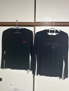 Emporio Armani & Armani ブラック Tシャツ 2枚セット