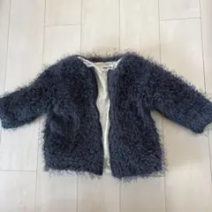 ダークグレー ファー風ジャケット