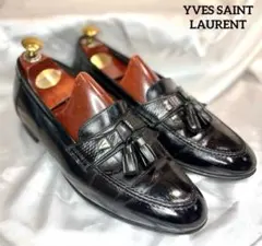 YVES SAINT LAURENT タッセルローファー　黒　本革