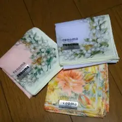 新品  renoma  ハンカチ 3枚セット