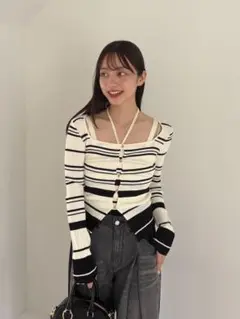 FRAY I.D（フレイ アイディー）　リブカーデ&キャミアンサンブル