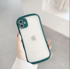 iPhoneケース スマホケース iPhone12mini ダークグリーン 韓国