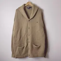 s*p様 90s ポロバイラルフローレン　ラムウール　ローゲージ　カーディガン