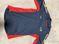 Mizuno 半袖シャツ Lサイズ ネイビー/レッド