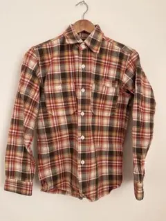 チェック柄 長袖ネルシャツ