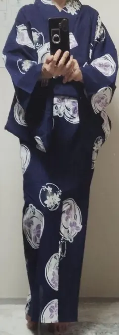新品浴衣 Kansai 山本寛斎 綿絽 黒 濃紺 大人 蛍 仕付け糸 綿100% 新品浴衣 Kansai 山本寛斎 綿絽 黒 濃紺 大人 蛍 仕付け糸 綿100