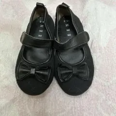 リボン付きブラックフォーマルシューズ 18cm