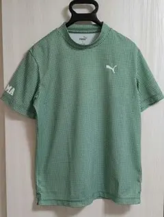 PUMA◆ゴルフウェア/千鳥格子柄Tシャツ
