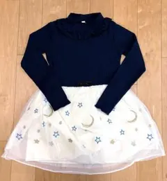 ネイビー長袖ワンピース 130cm