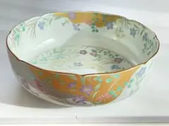 A未使用保管品前畑陶器庫山窯金彩草花紋大菓子鉢生産終了入手困難超プレミアム逸品