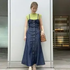 【フリーズマート】バックリボンマーメイドデニムワンピース