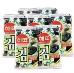 韓国海苔 ヘピョ (1袋-8切8枚 )10袋 追加★20袋1000円のサムネイル