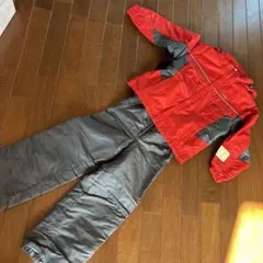 子ども用スキーウェアセット 赤/グレー