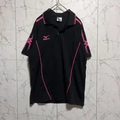 MIZUNO ミズノ ポロシャツ ピンクライン 卓球ウェア スポーツ 運動 M